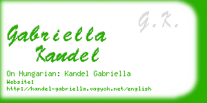 gabriella kandel business card
